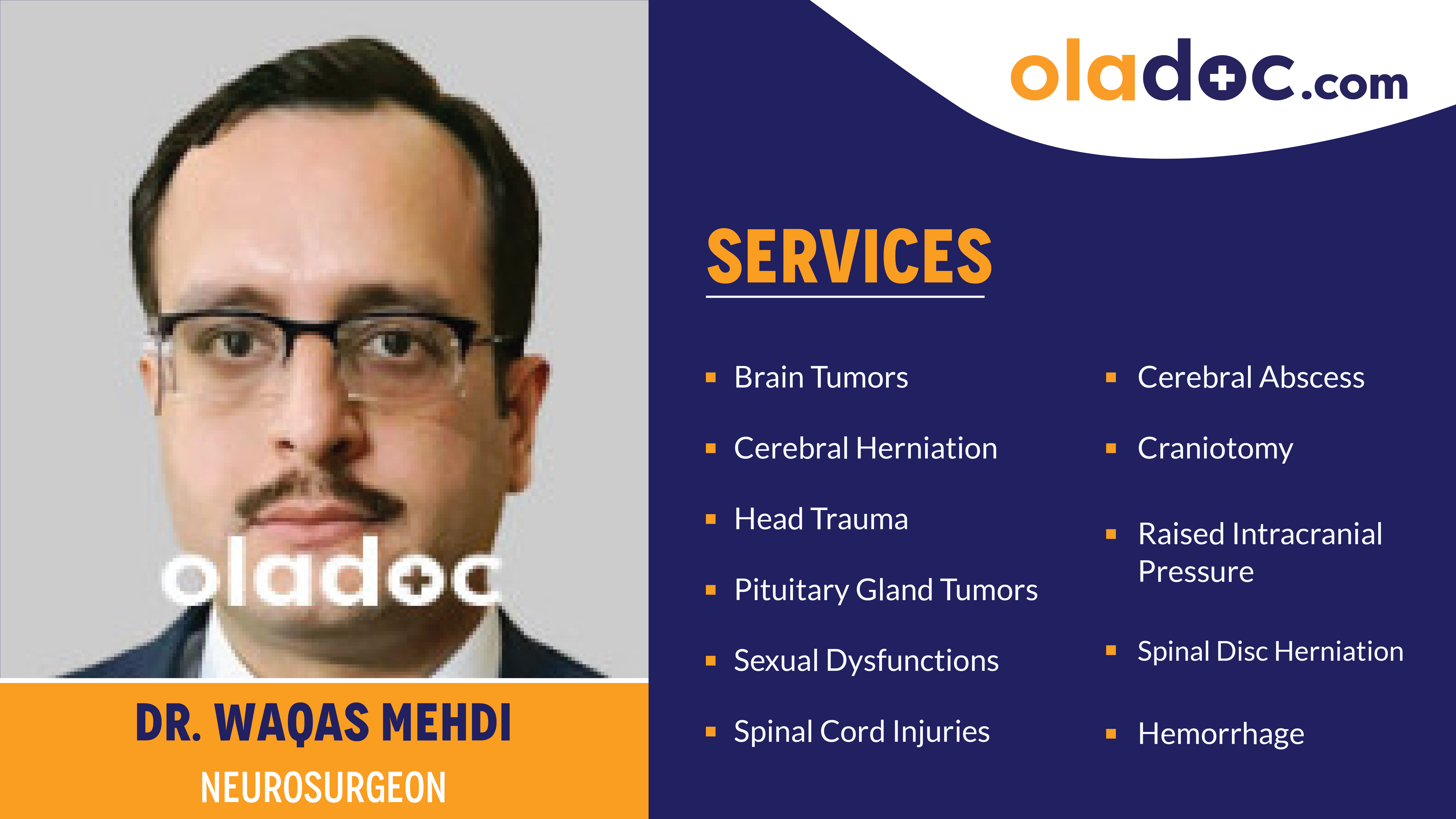Services provided by Dr.Waqas Mehdi